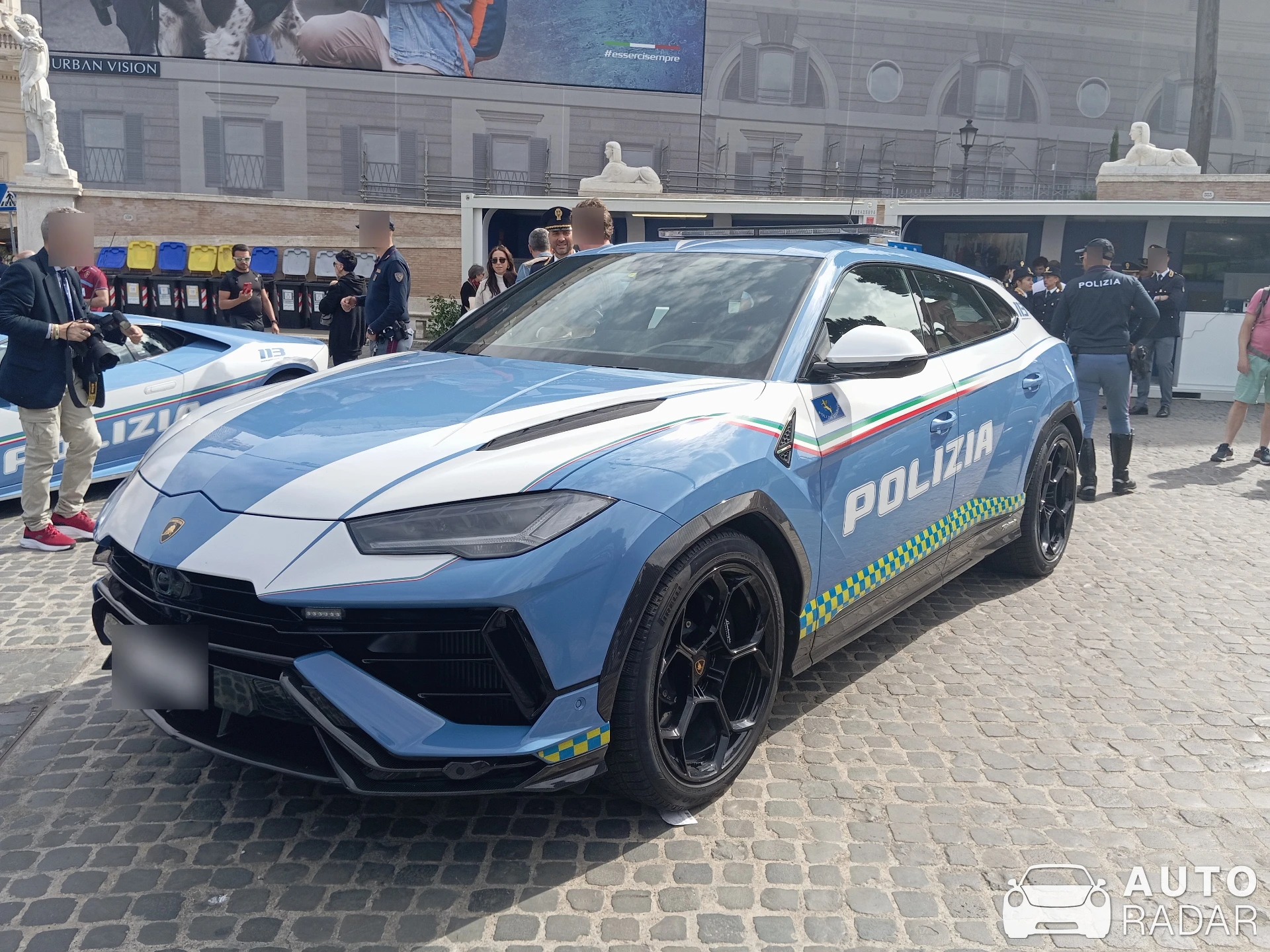 Lamborghini Urus Performante Polizia spotted in Rome