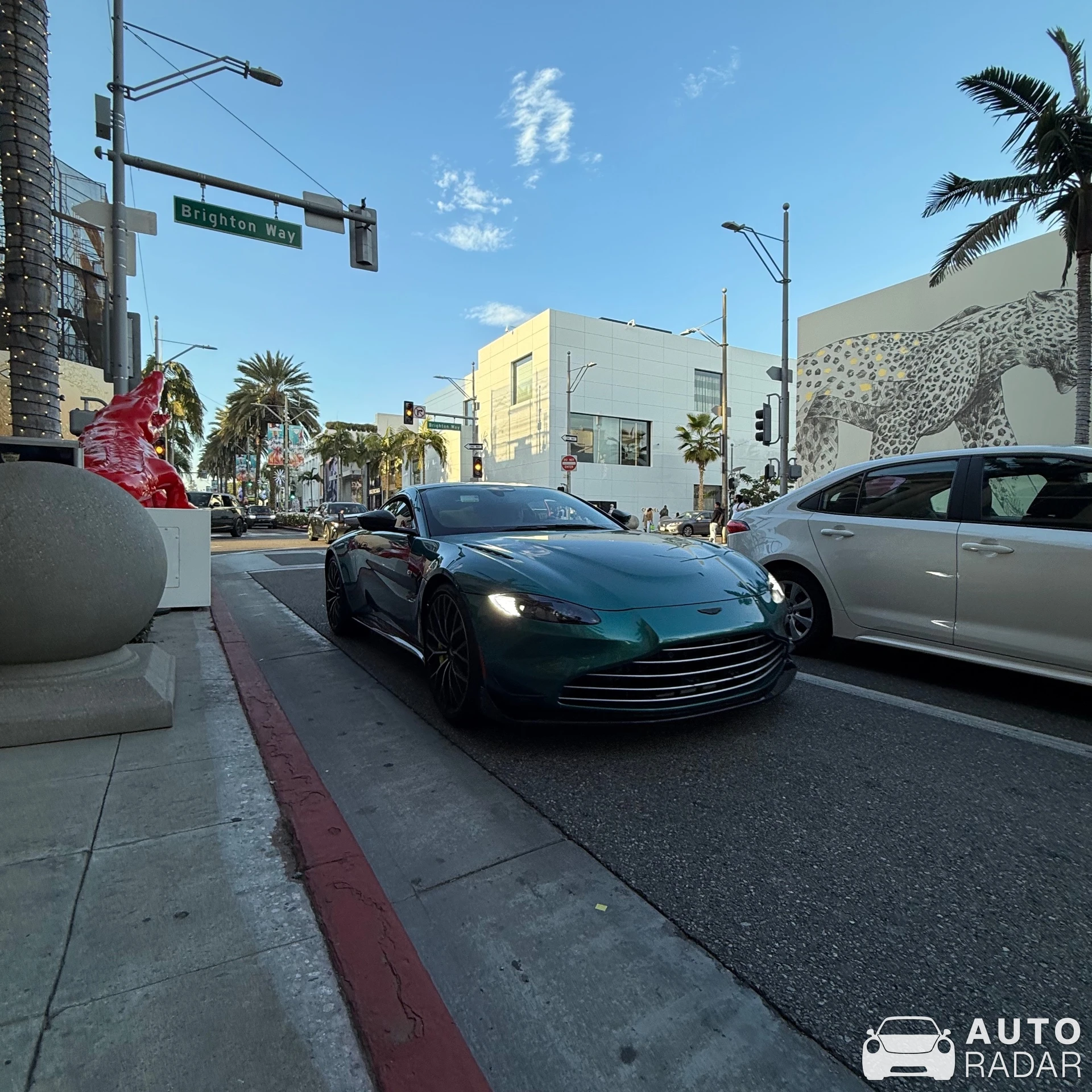 Aston Martin V8 Vantage Formula 1 Edition spotted in Beverly Hills, United States