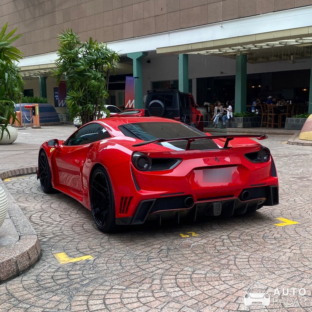 Ferrari 488 GTB Novitec Rosso N-Largo spotted in Singapore
