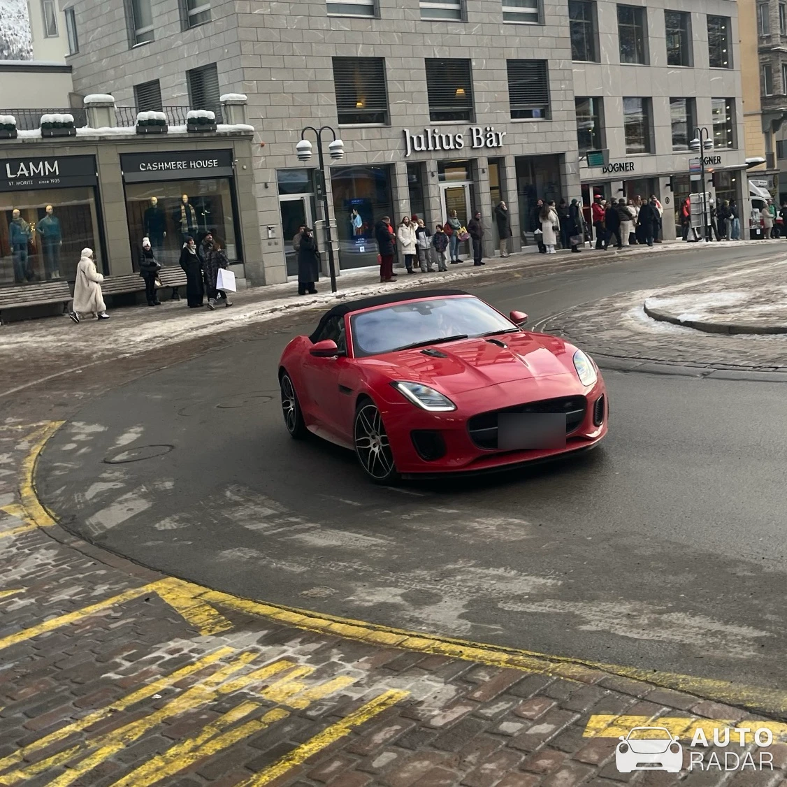 Jaguar F-Type S Convertible Chequered Flag Edition 2019 spotted in Sankt Moritz, Svizzera