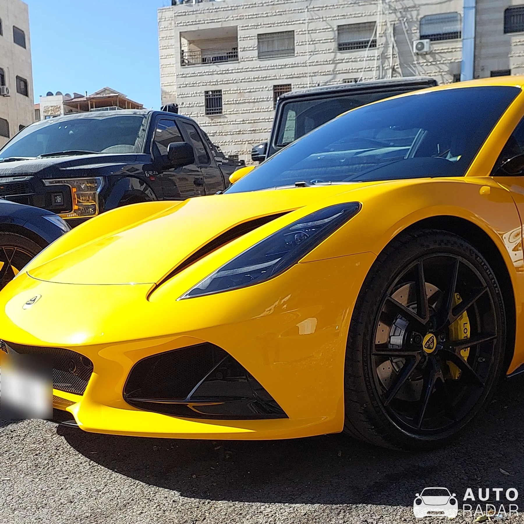 Lotus Emira I4 spotted in Amman, Jordan