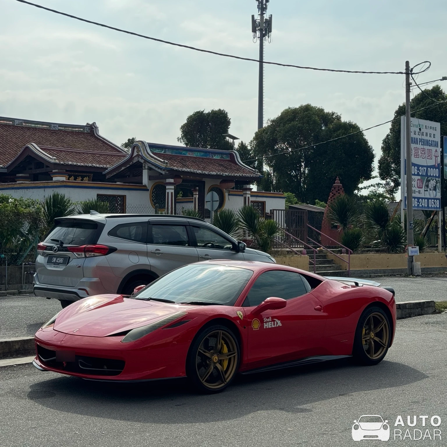 Ferrari 458 Italia spotted in Melaka, Malaysia