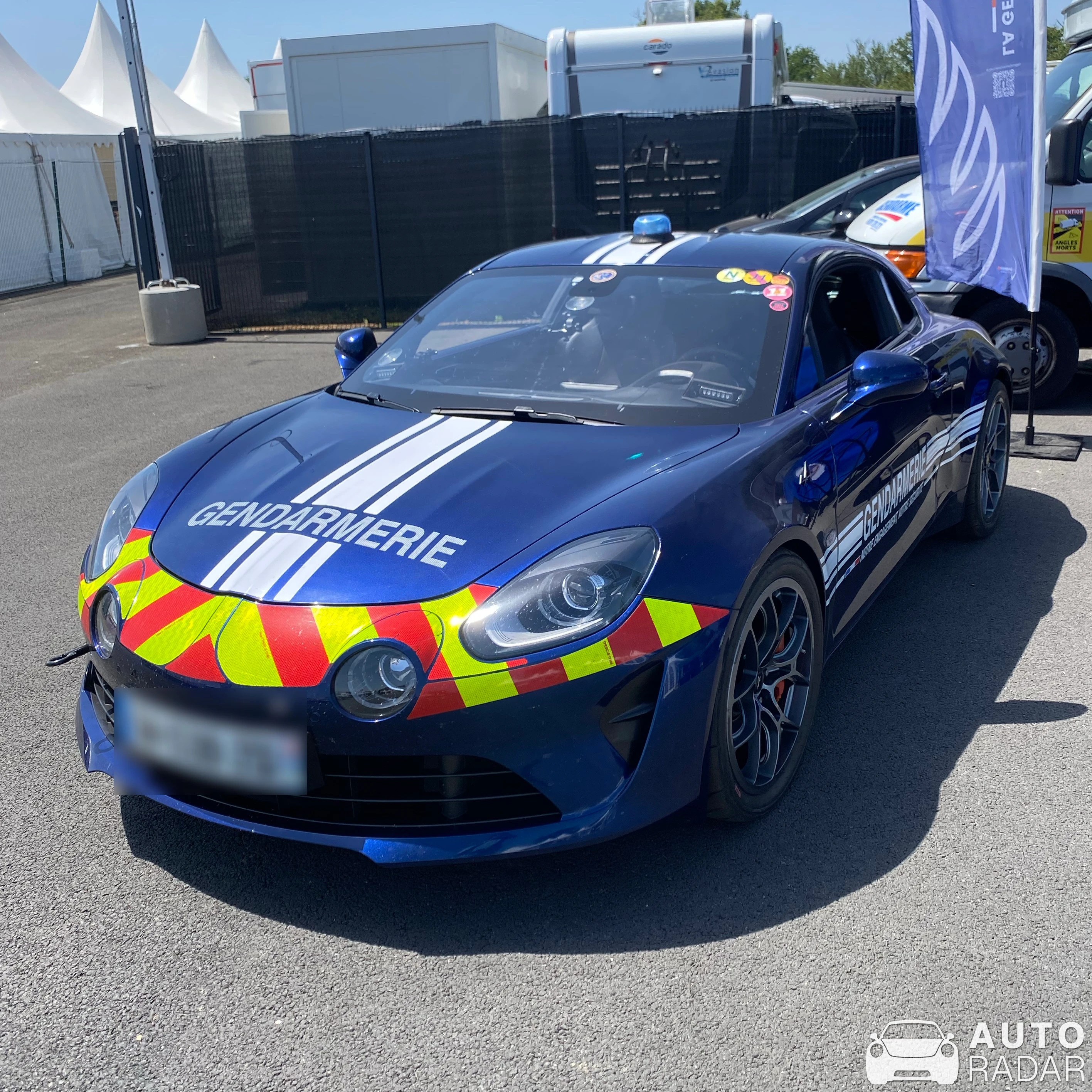 Alpine A110 S 2022 Gendarmerie Nationale spotted in Le Vigeant
