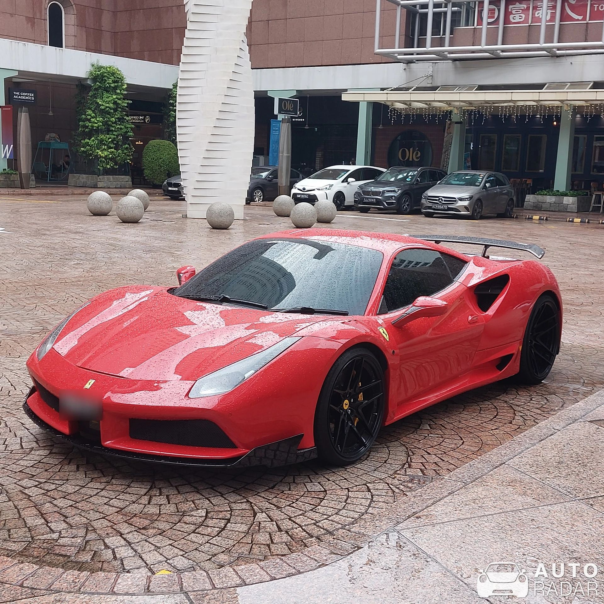 Ferrari 488 GTB Novitec Rosso N-Largo spotted in Singapore
