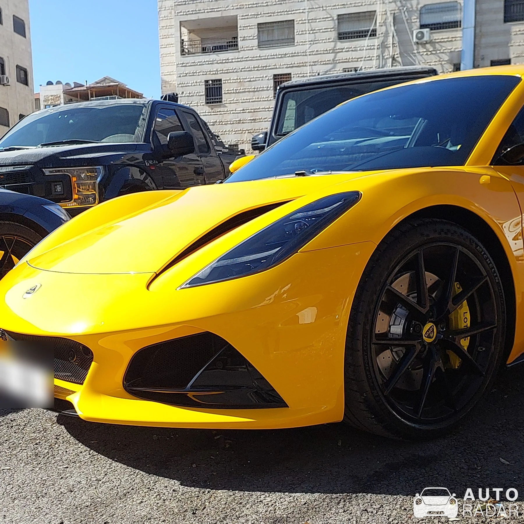 Lotus Emira I4 spotted in Amman, Jordan