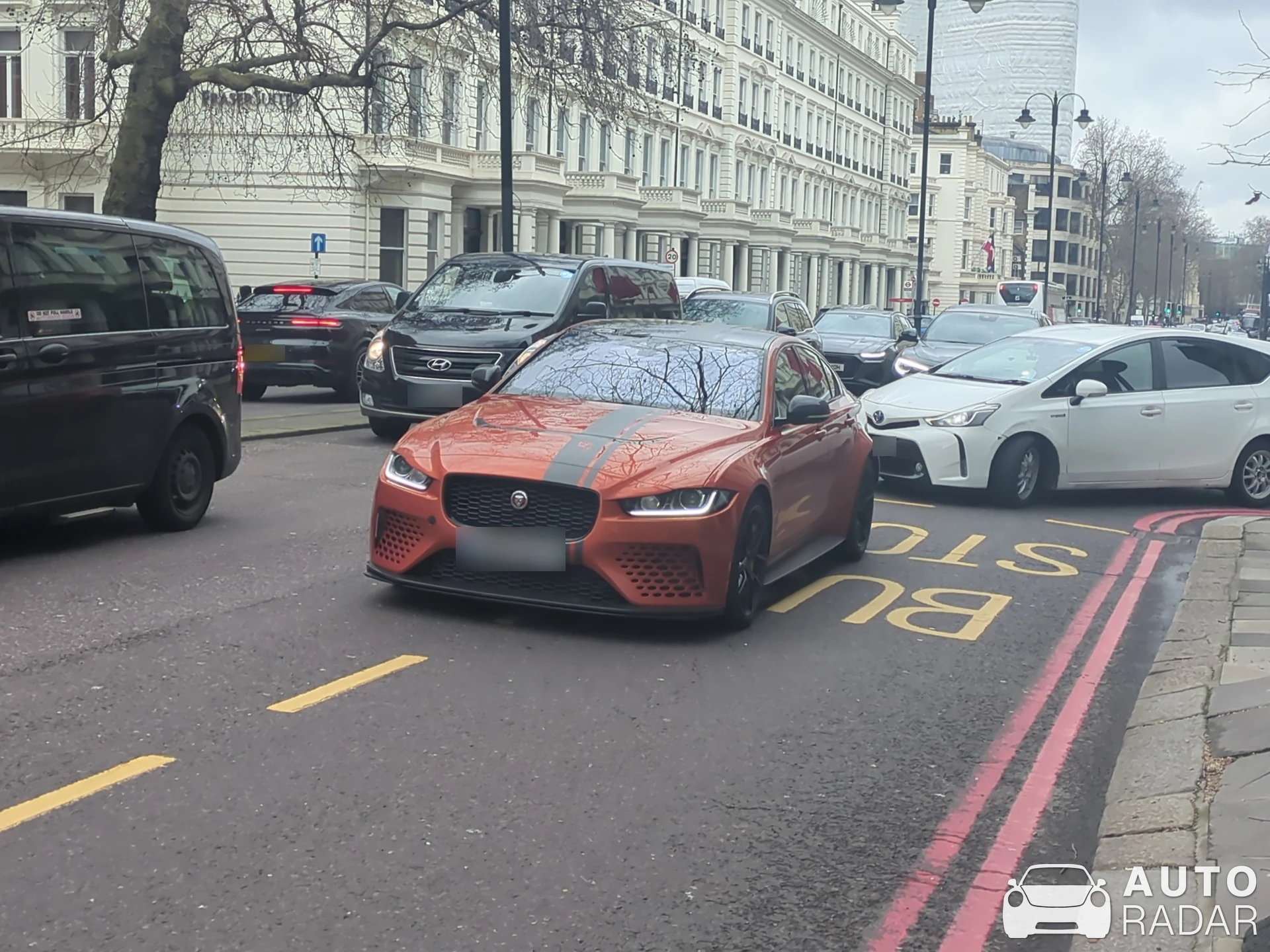 Jaguar XE SV Project 8 spotted in London