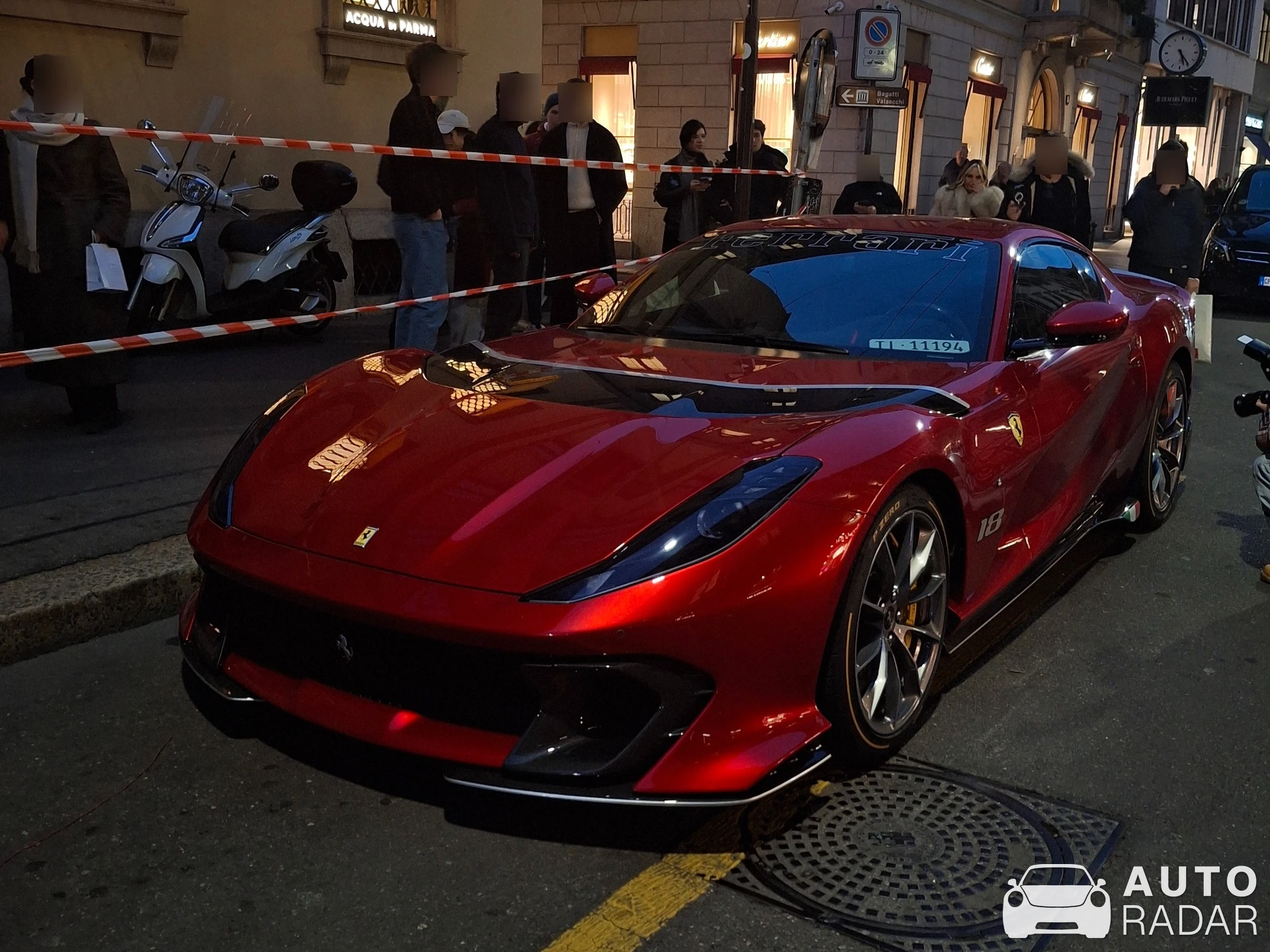 Ferrari 812 Competizione spotted in Milano, Italy
