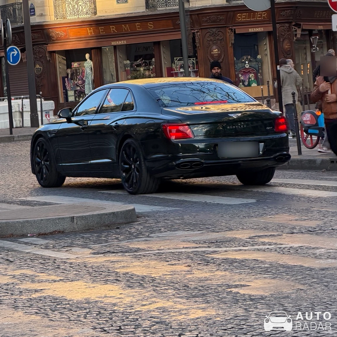 Bentley Flying Spur Hybrid spotted in Paris, France