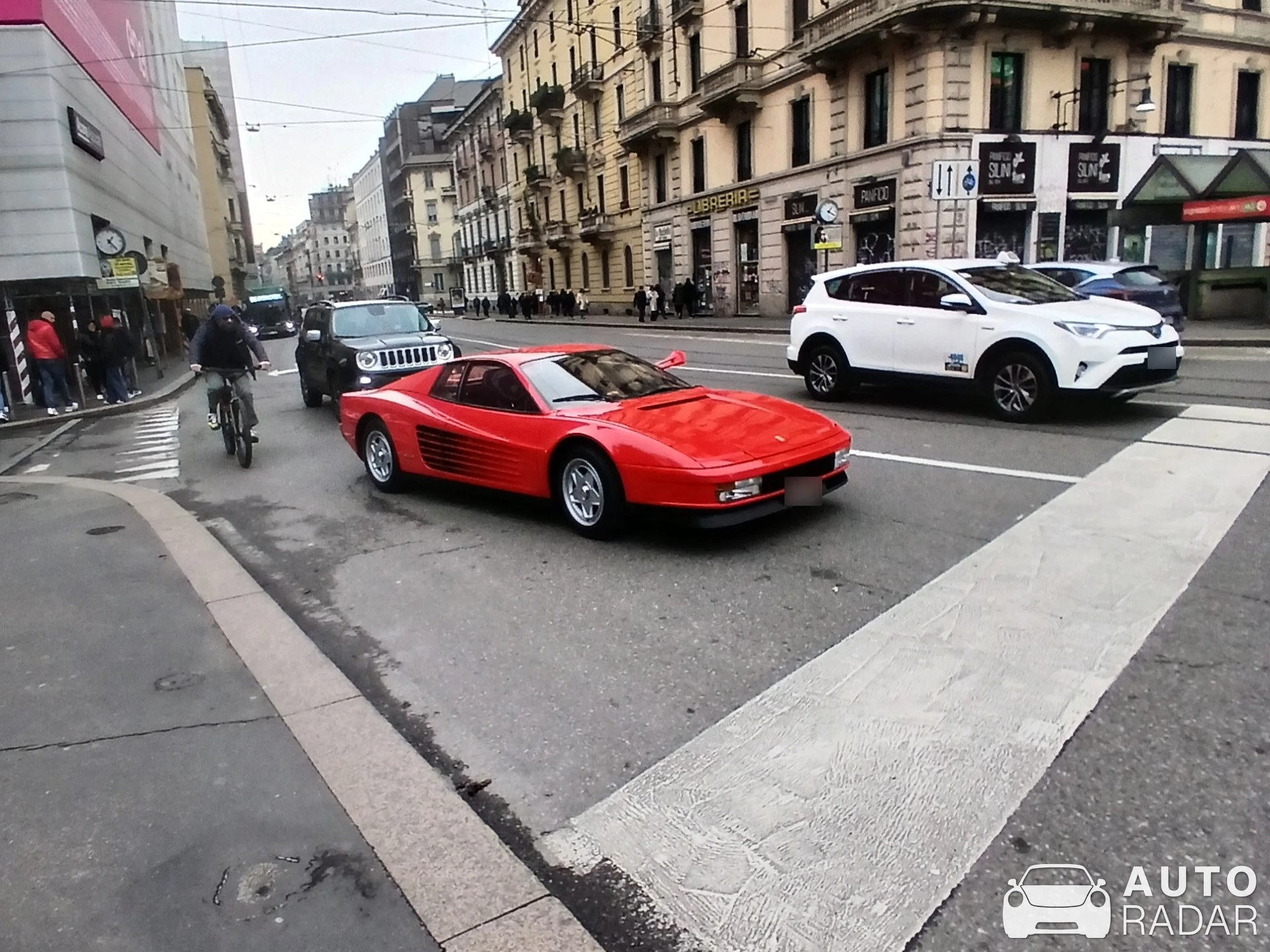 Ferrari Testarossa Monospecchio spotted in Milano, Italy
