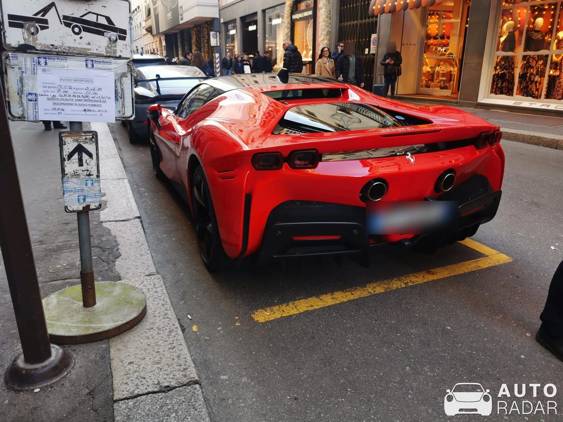 Ferrari SF90 Stradale spotted in Milano, Italy