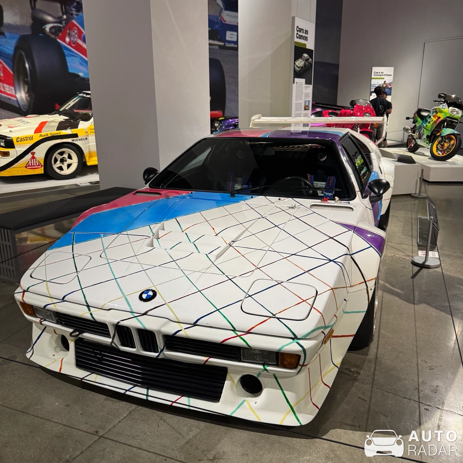 BMW M1 E26 Group 4 Frank Stella Art Car spotted in Los Angeles, Соединенные Штаты Америки