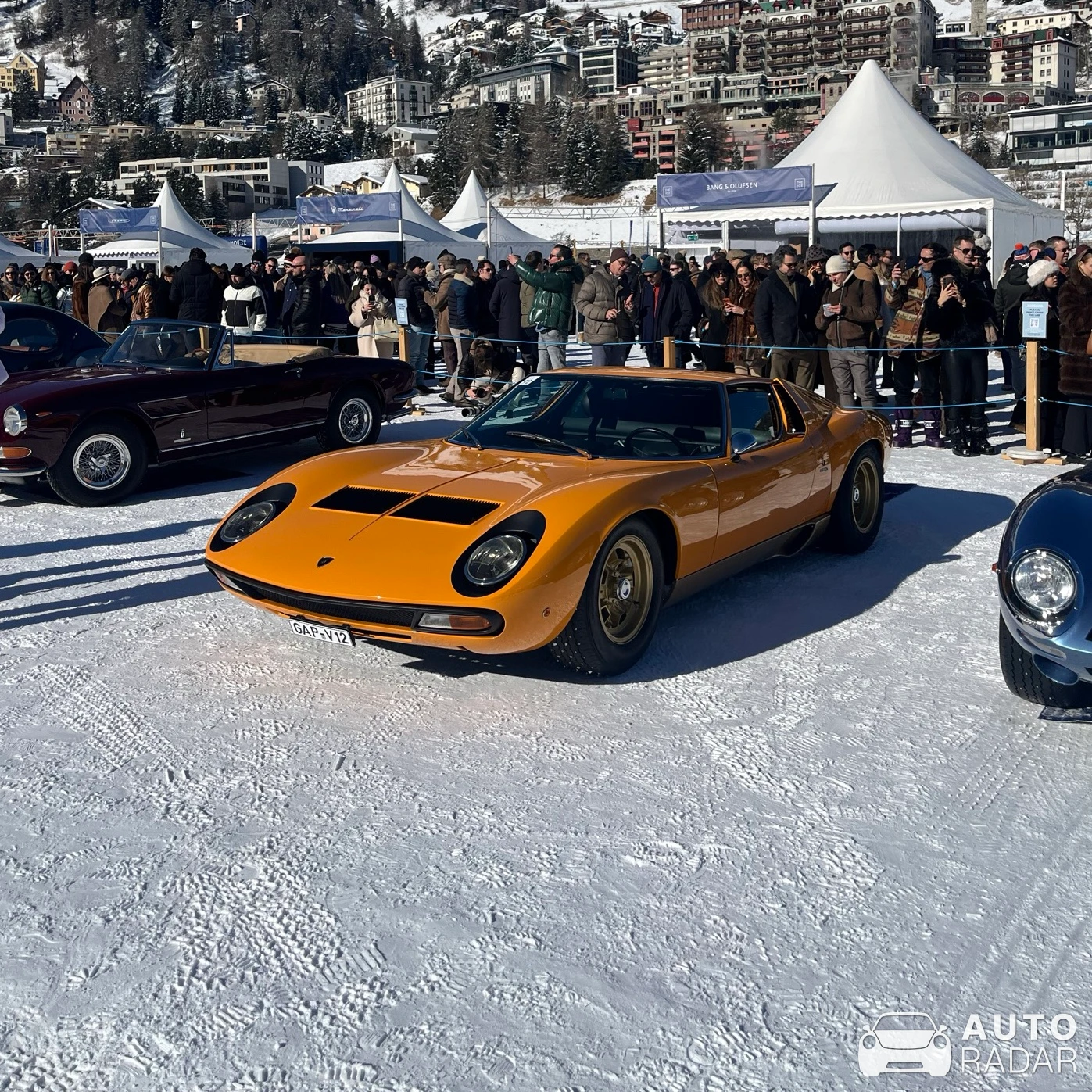 Lamborghini Miura P400 SV spotted in Sankt Moritz, Svizzera