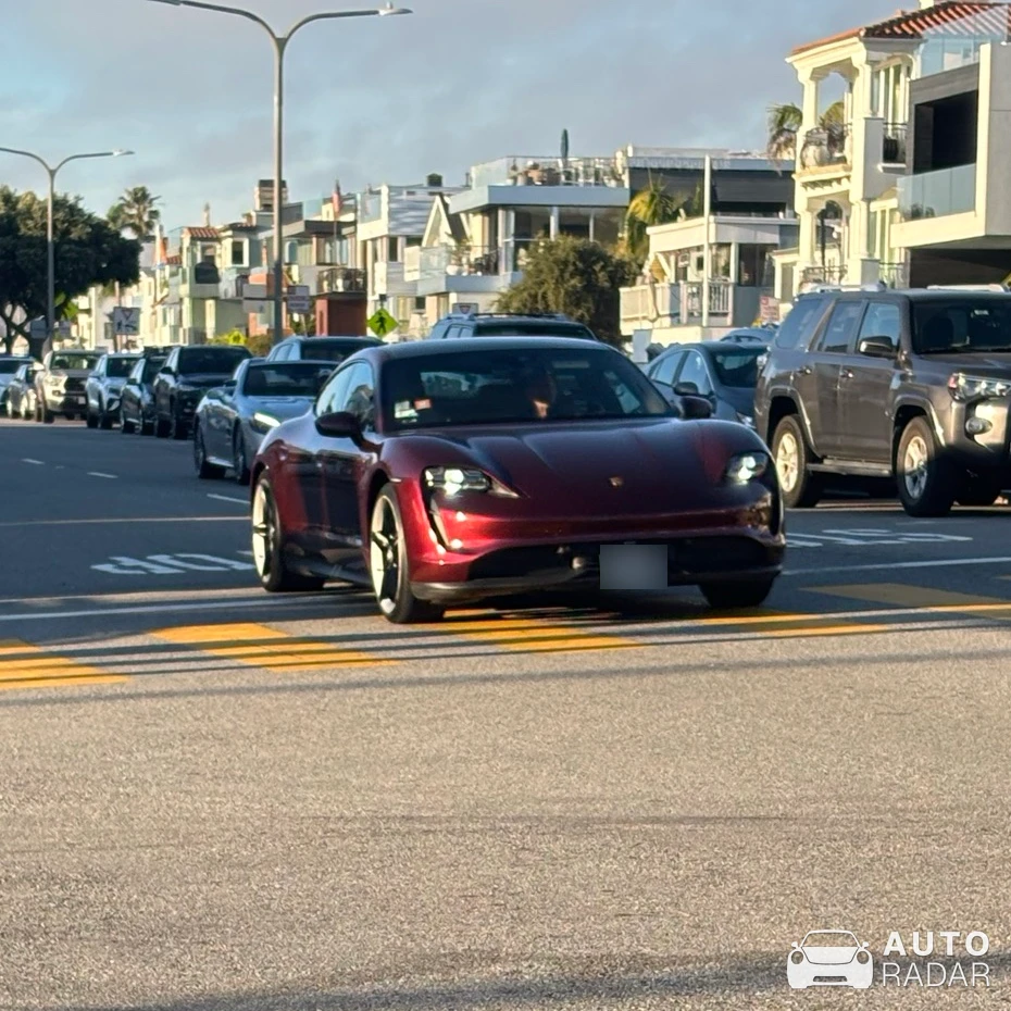 Porsche Taycan Turbo S spotted in Hermosa Beach, United States