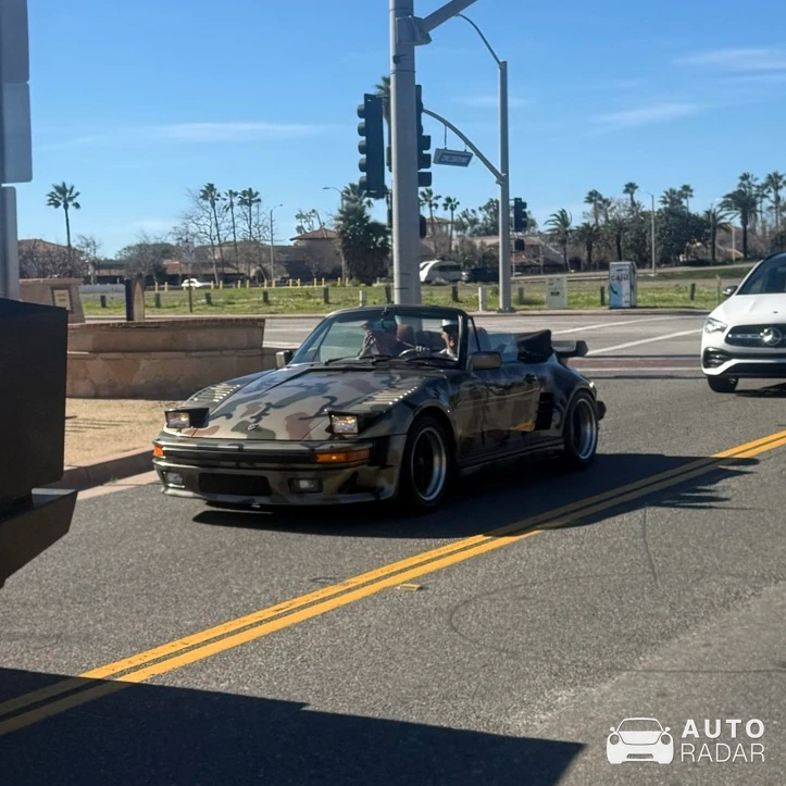 Porsche 930 Turbo Flachbau Cabriolet spotted in Malibu