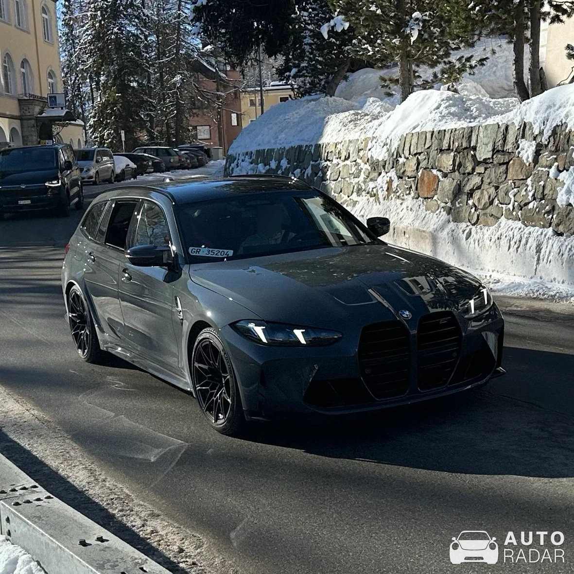 BMW M3 G81 Touring Competition spotted in Sankt Moritz, Schweiz