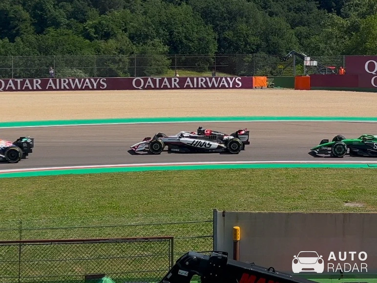 Haas Formula One spotted in Imola