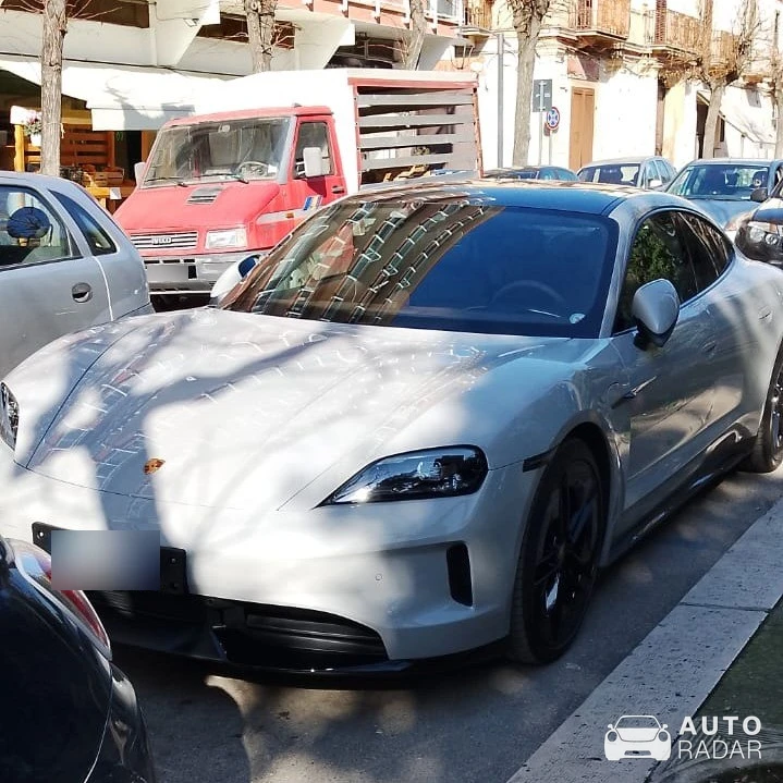 Porsche Taycan 4S spotted in Bari, Italy