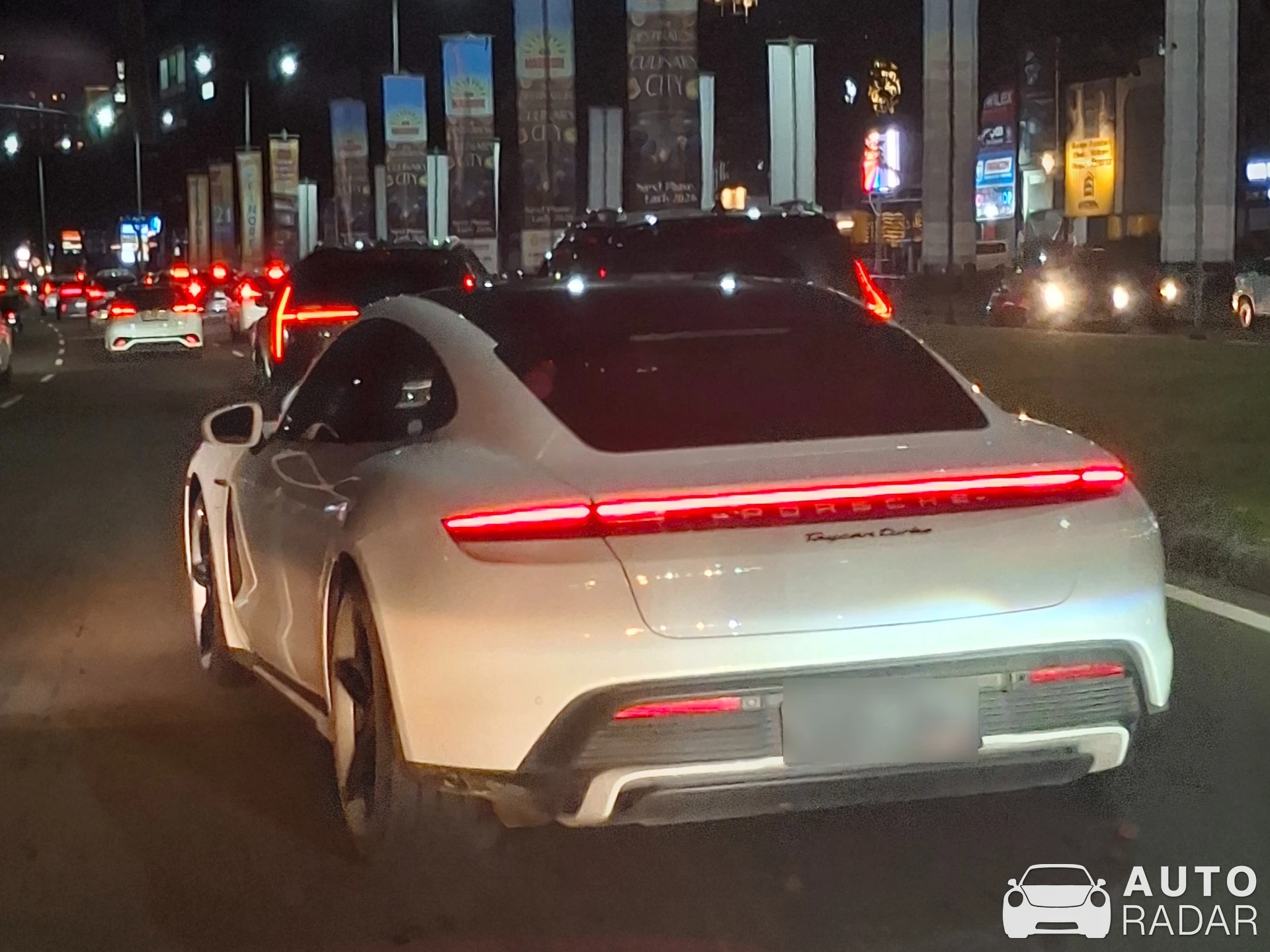 Porsche Taycan Turbo spotted in Tangerang, Indonesia
