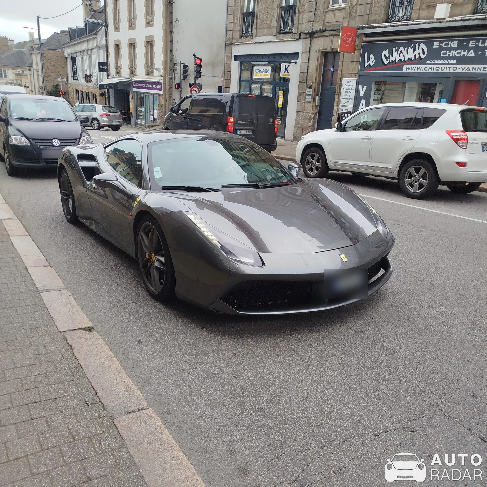 Ferrari 488 GTB spotted in Vannes, France