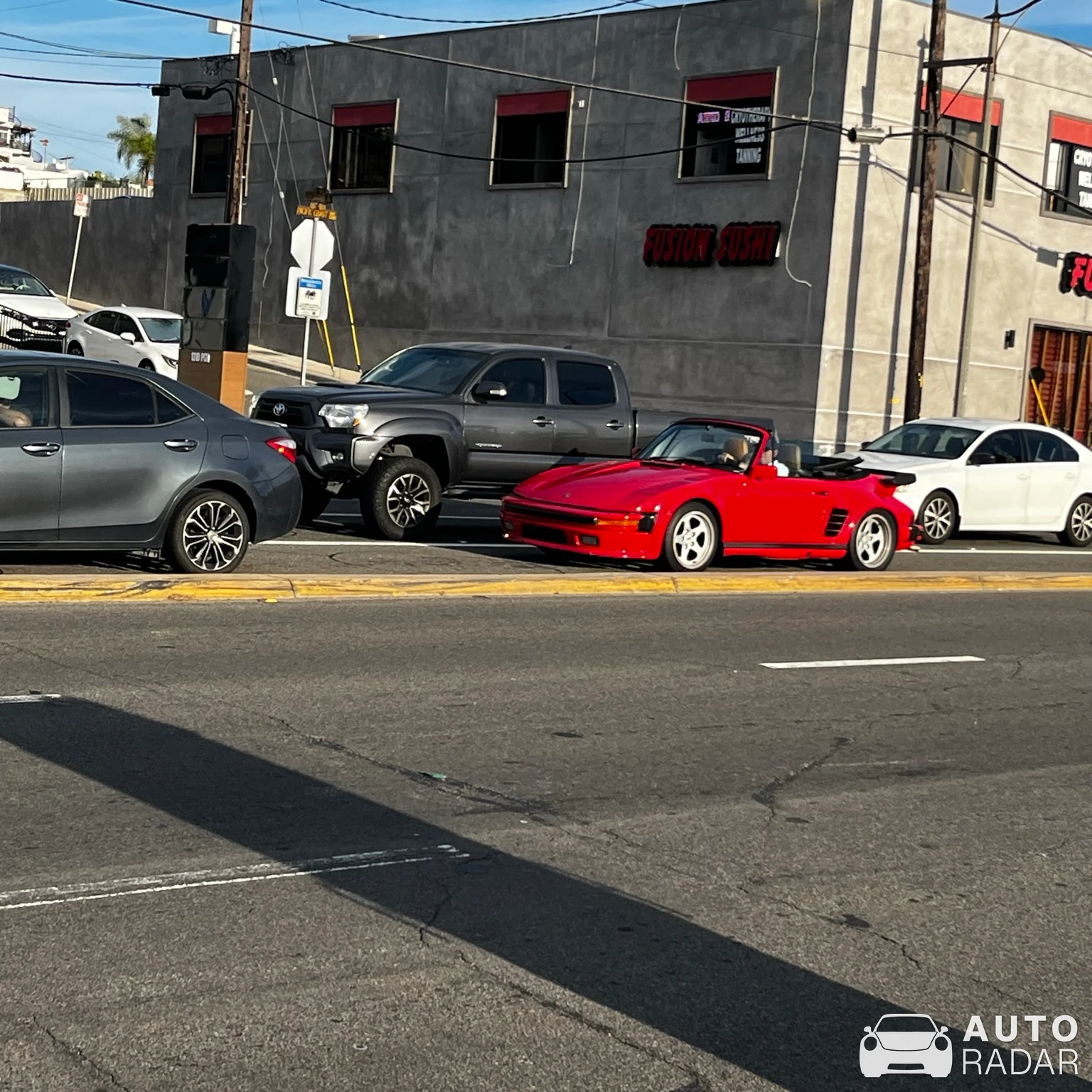 Porsche 930 Turbo Flachbau Cabriolet spotted in Hermosa Beach