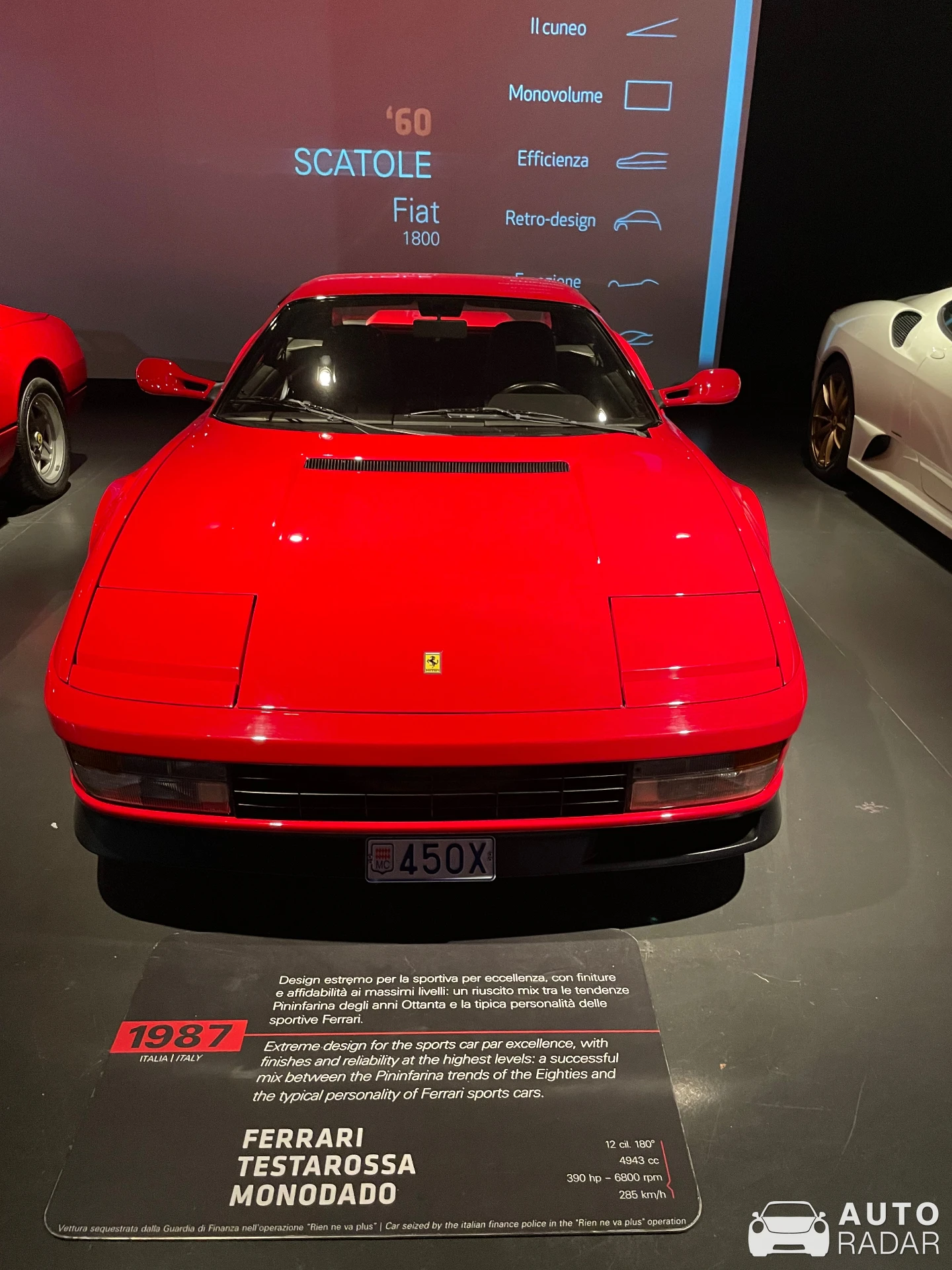 Ferrari Testarossa Monodado spotted in Torino, Italië