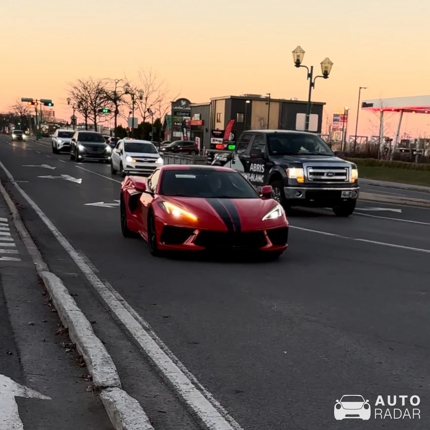 Chevrolet Corvette C8 spotted in Terrebonne, Canada