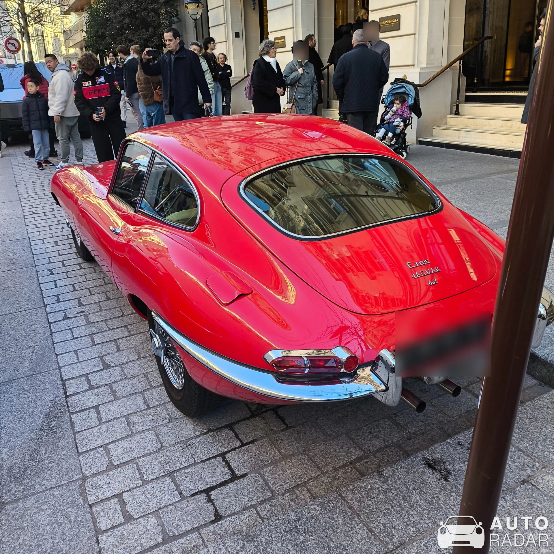 Jaguar E-Type spotted in Paris, France