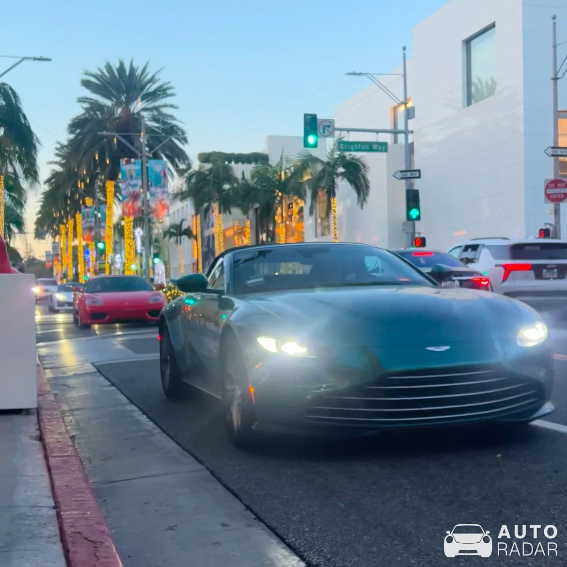 Aston Martin V8 Vantage Roadster spotted in Beverly Hills, United States