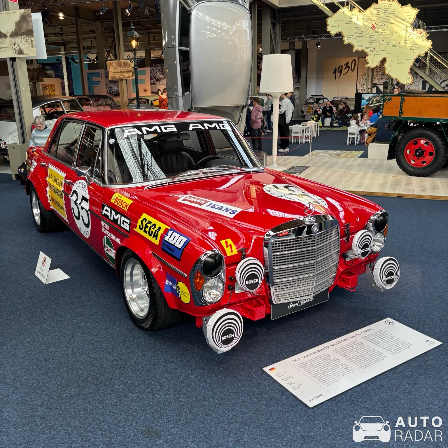 Mercedes-Benz 300 SEL 6.8 Die Rote Sau spotted in Brussel