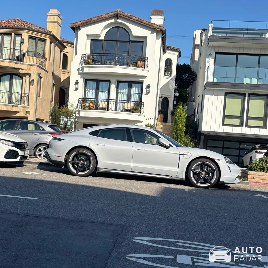 Porsche Taycan Turbo S spotted in Hermosa Beach, United States