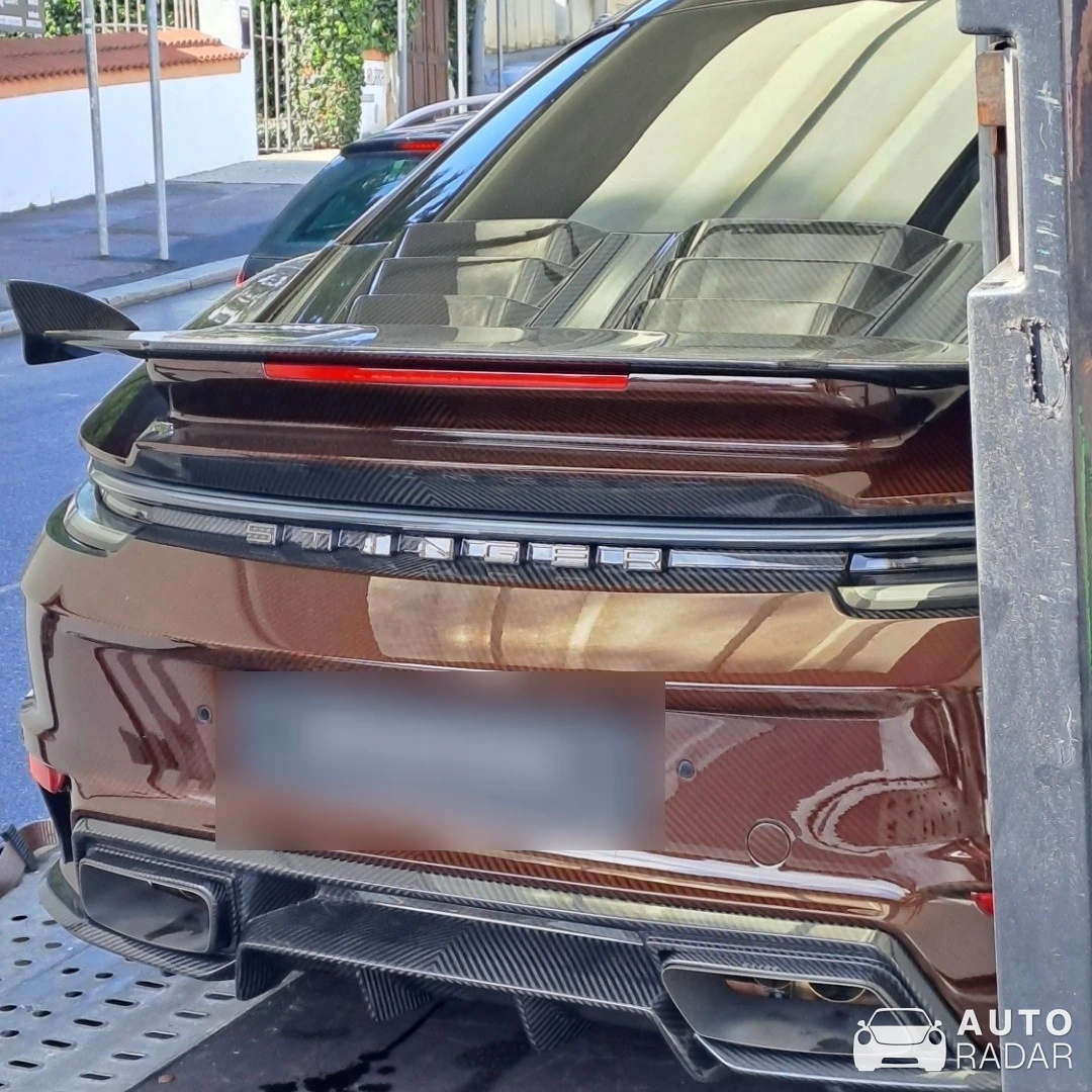 Porsche TopCar 992 Turbo S Cabriolet Stinger GTR Limited Carbon Edition spotted in Praha