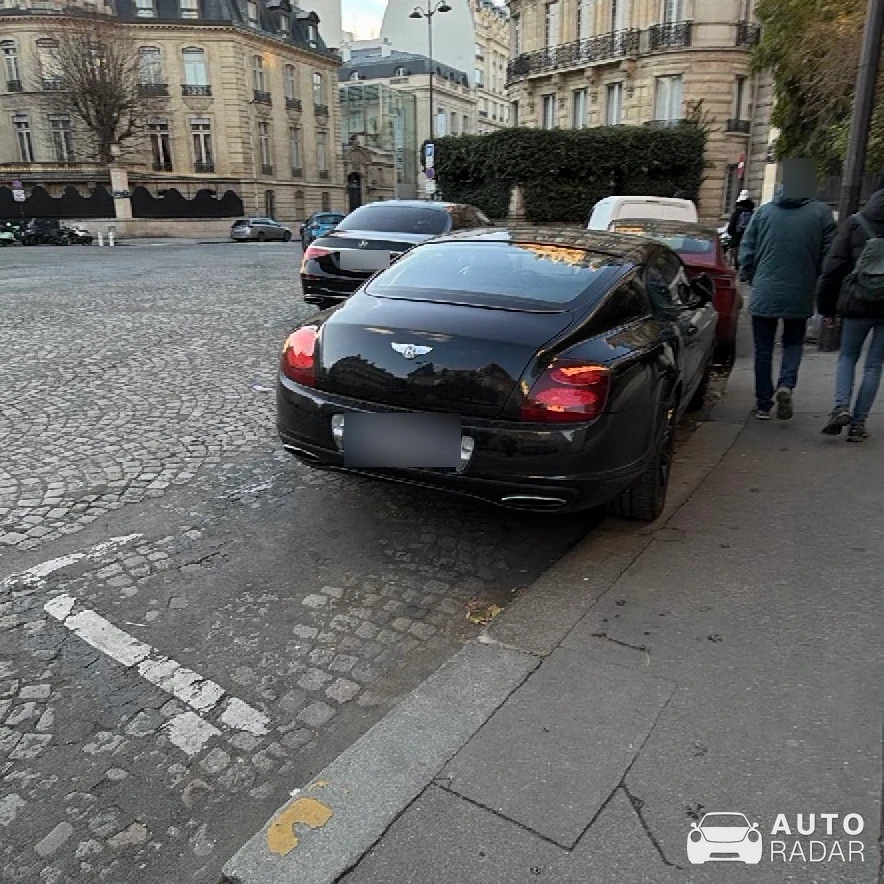 Bentley Continental GT spotted in Paris, France