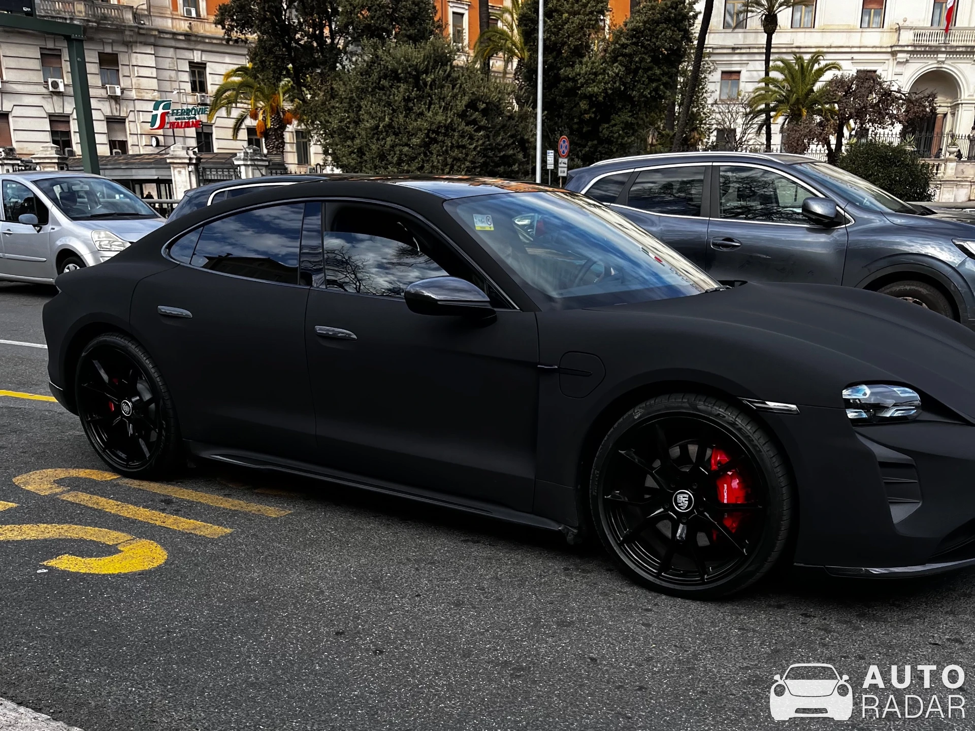 Porsche Taycan 4S spotted in Roma, Italia