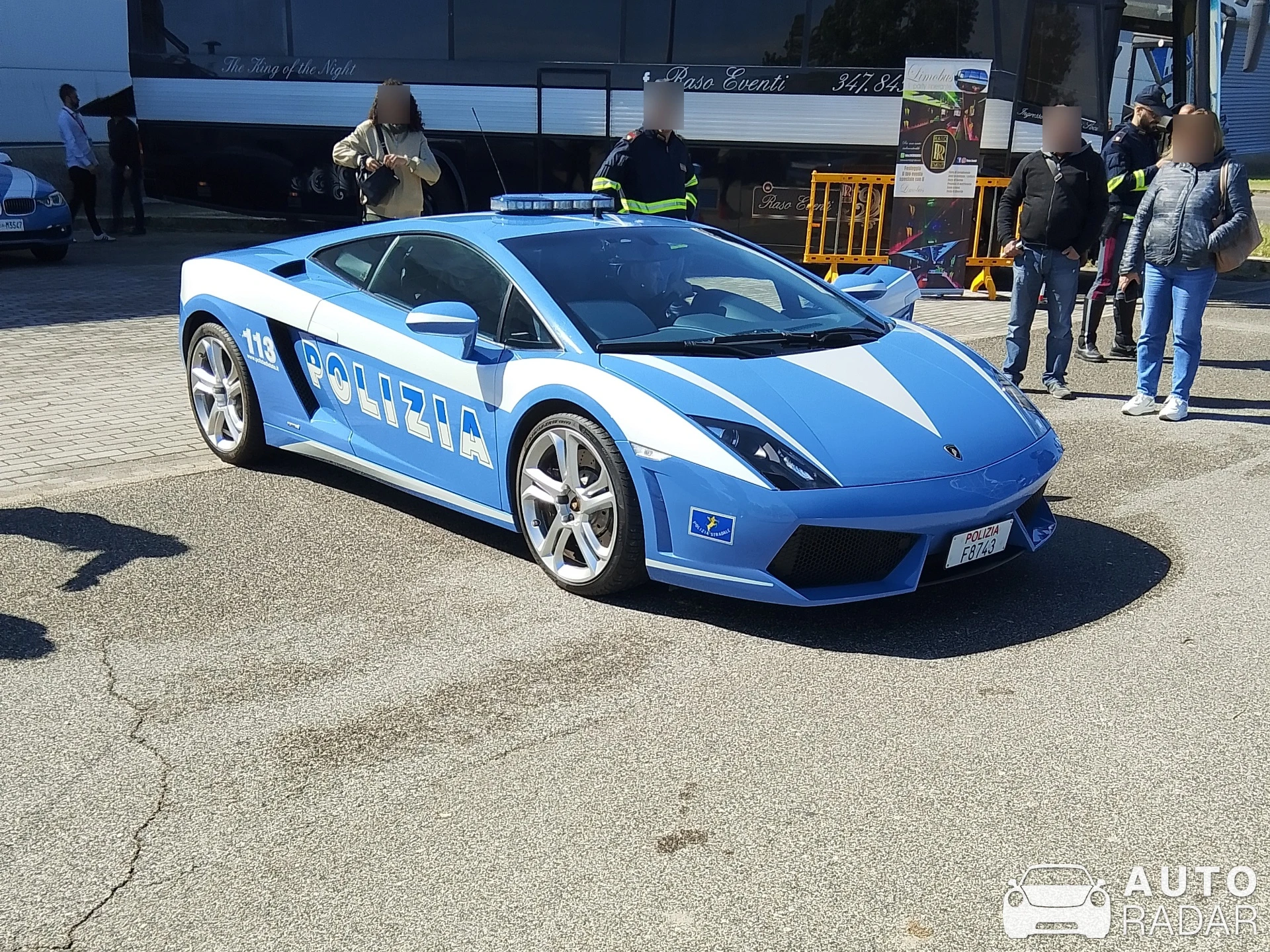 Lamborghini Gallardo Polizia spotted in Ponte Galeria