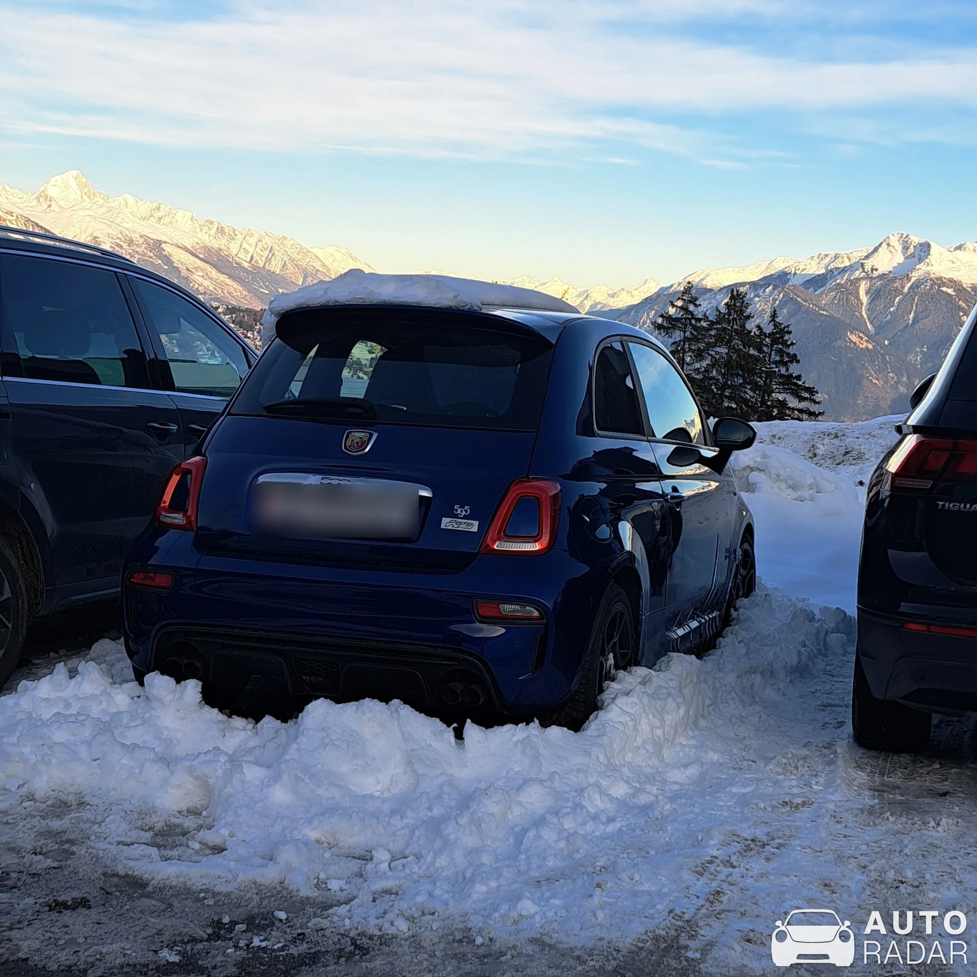 Abarth 595 Pista 70th Anniversary Edition spotted in Ayent
