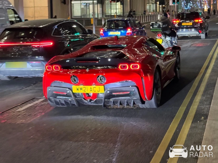 Ferrari SF90 Stradale Assetto Fiorano spotted in Canary Wharf, United Kingdom