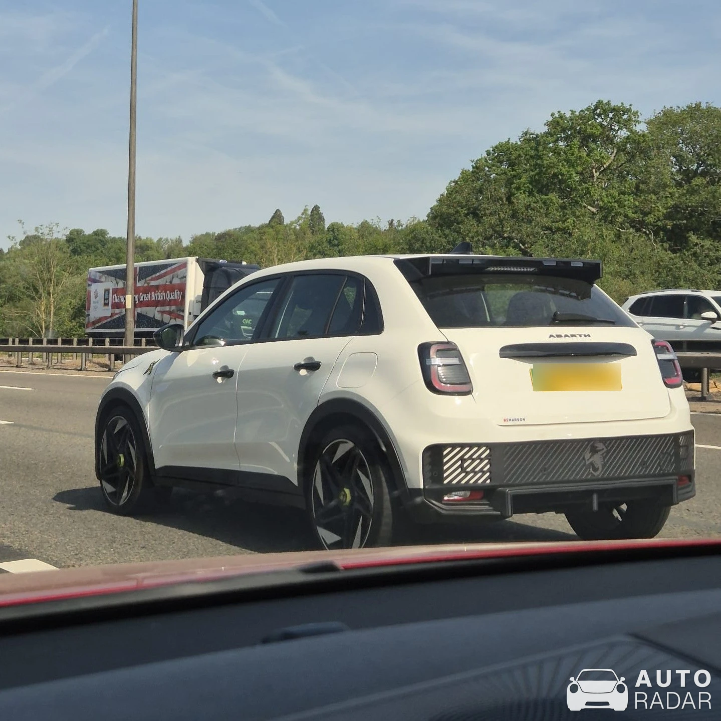 Abarth 600e spotted in Horley