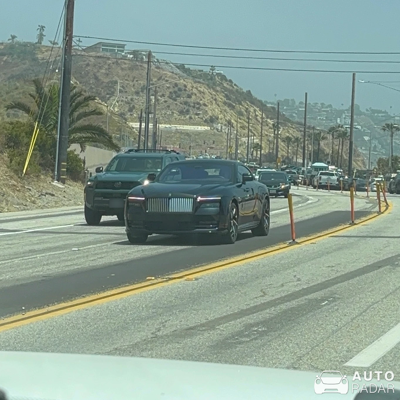 Rolls-Royce Spectre Black Badge spotted in Malibu