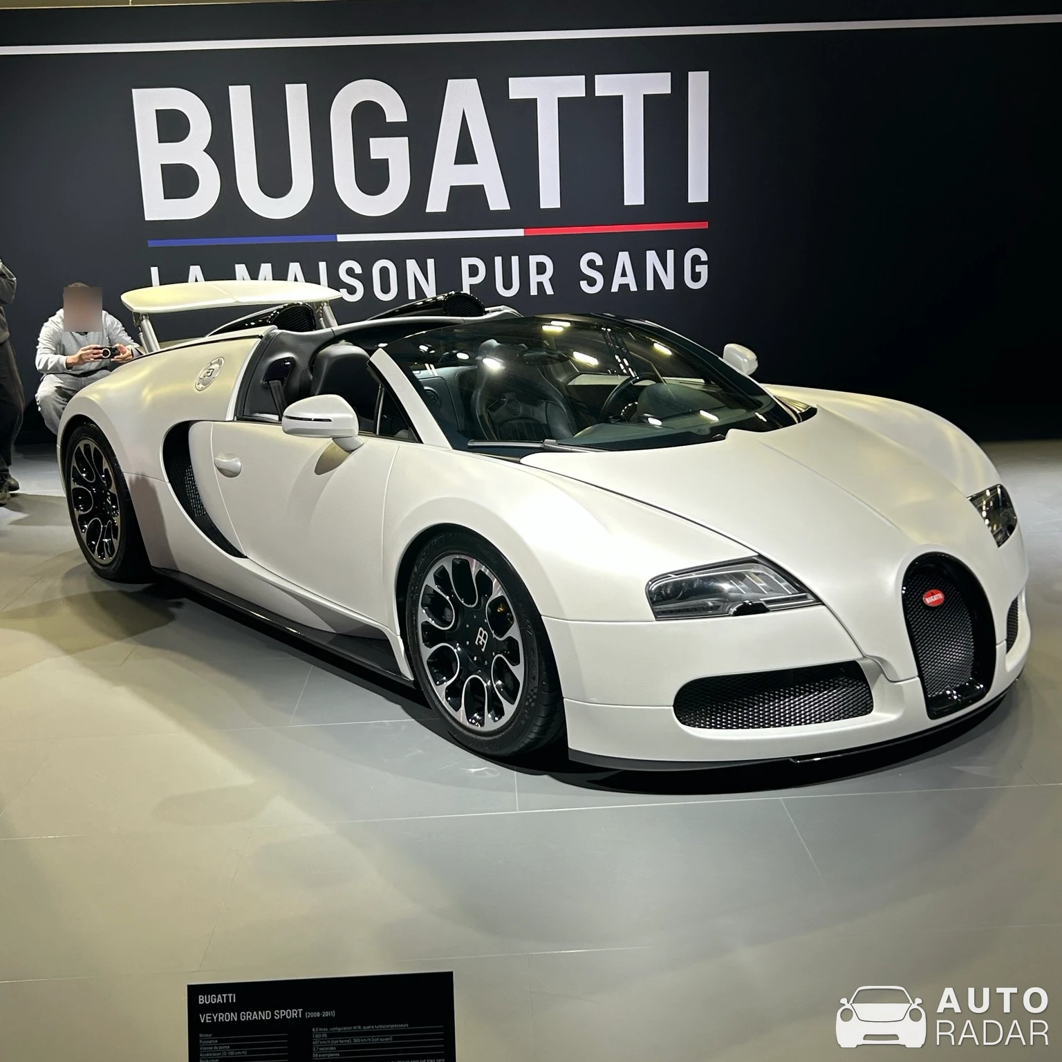 Bugatti Veyron 16.4 Grand Sport Sang Blanc spotted in Paris