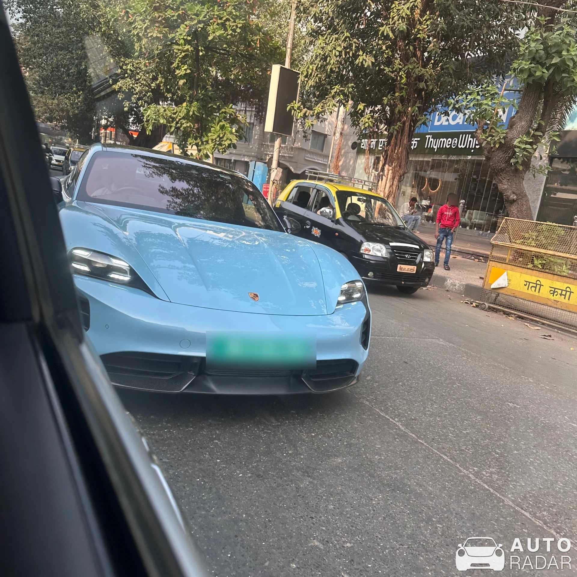 Porsche Taycan Turbo spotted in Mumbai, India
