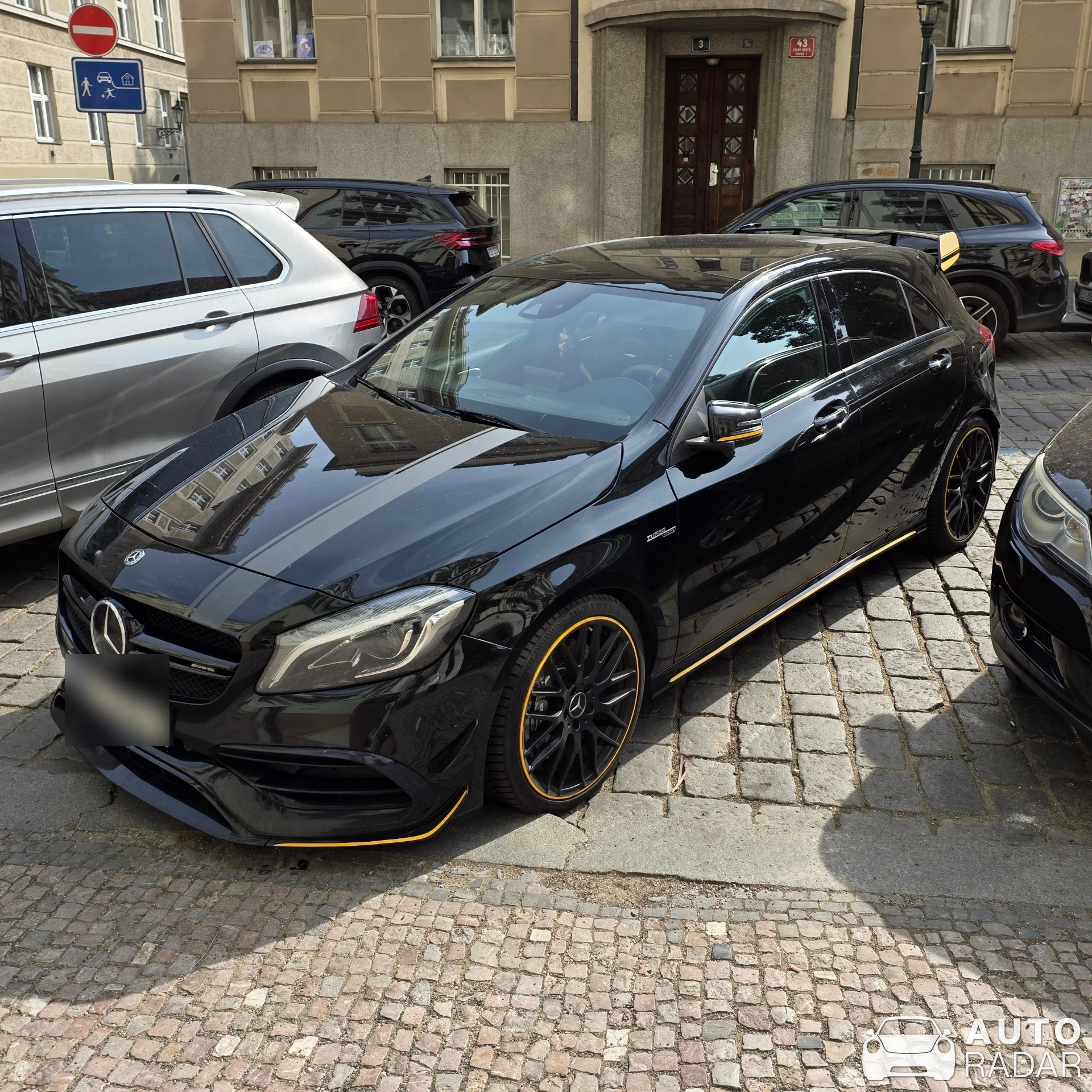 Mercedes-AMG A 45 W176 Yellow Night Edition spotted in Praha