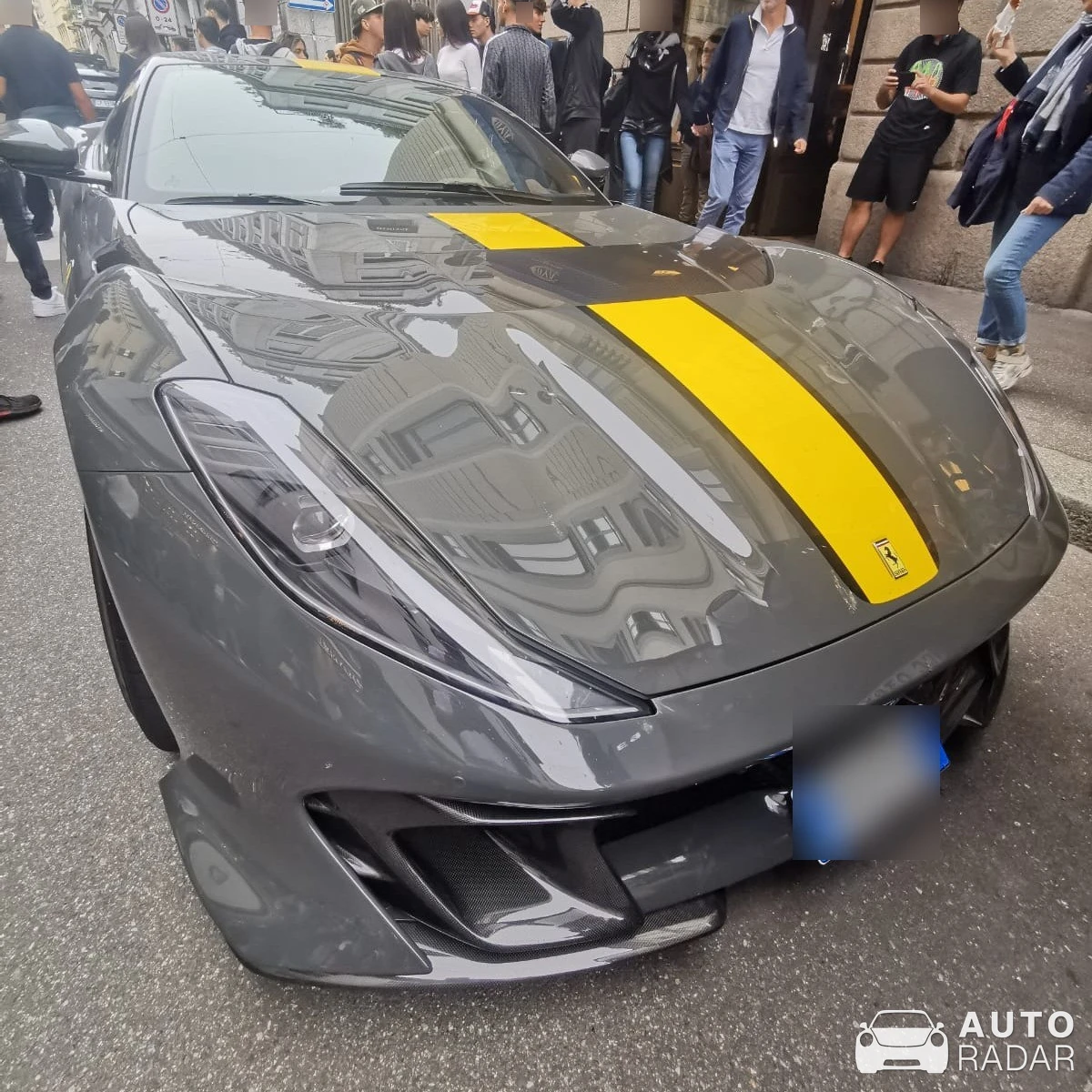 Ferrari 812 Competizione spotted in Milano, Italy