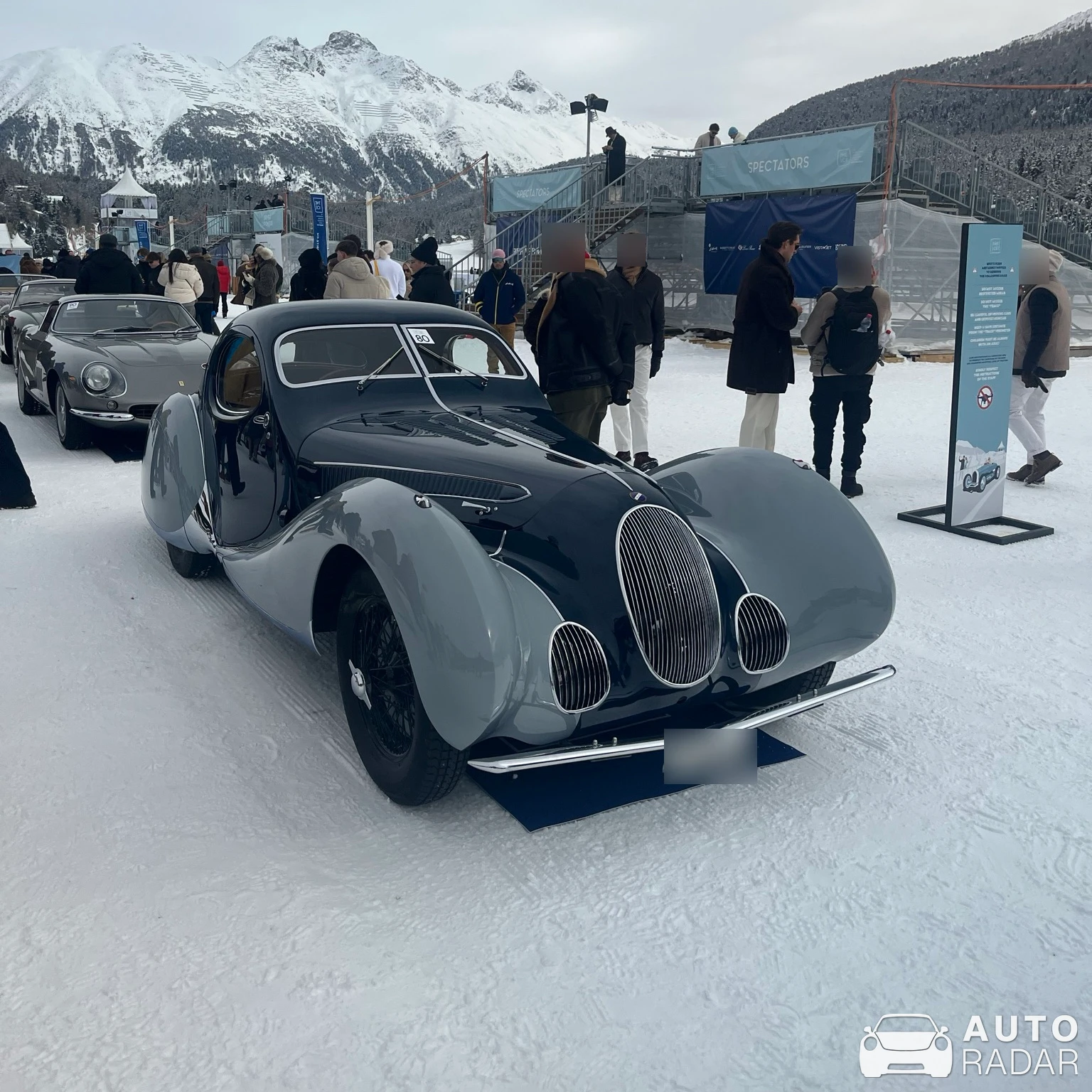 Talbot-Lago T150-C SS Teadrop spotted in Sankt Moritz, Svizzera
