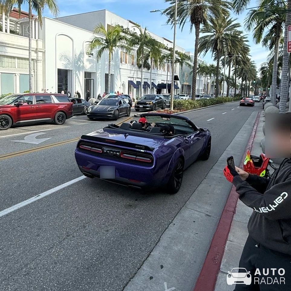Dodge Challenger SRT Hellcat Widebody Drop Top Customs spotted in Beverly Hills