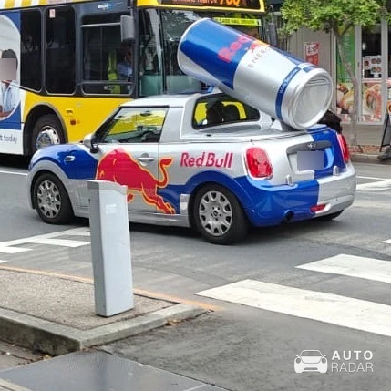 Mini Cooper Red Bull spotted in Varsity Lakes, Australia
