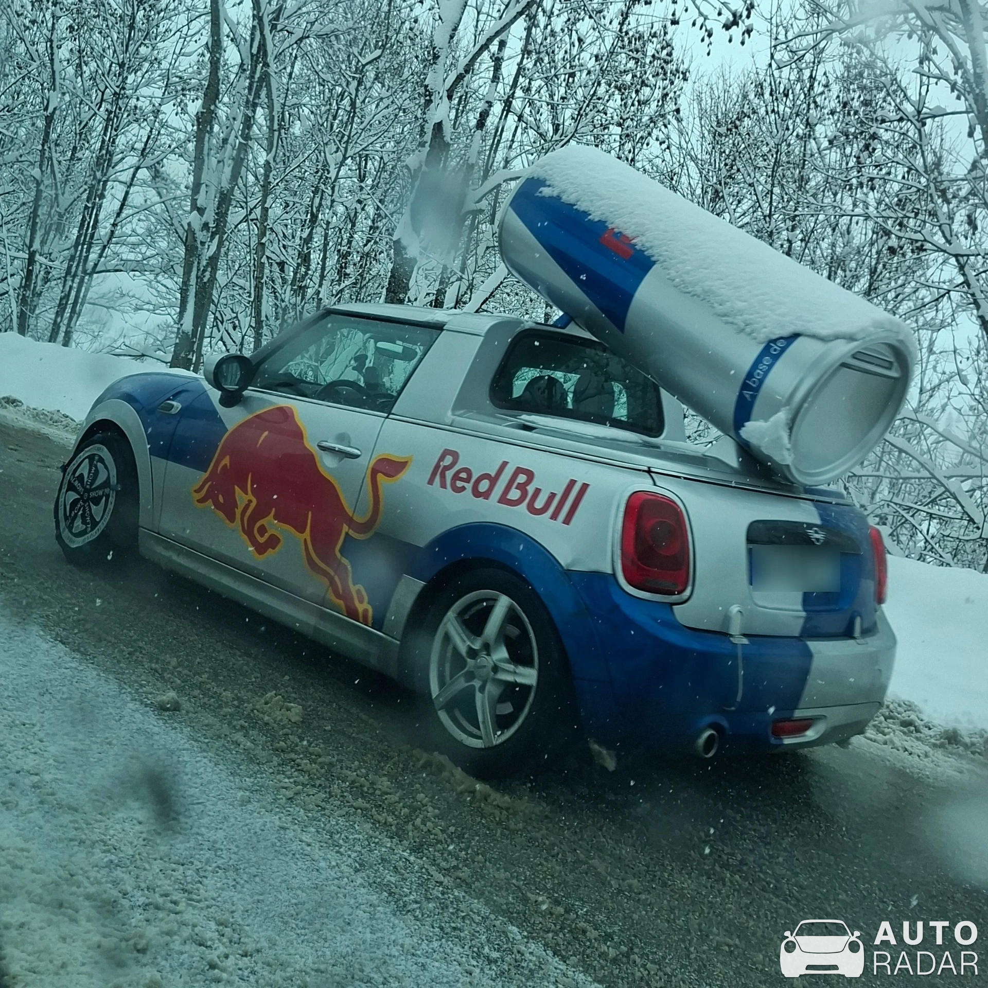 Mini Cooper Red Bull spotted in Val-d'Arc, France