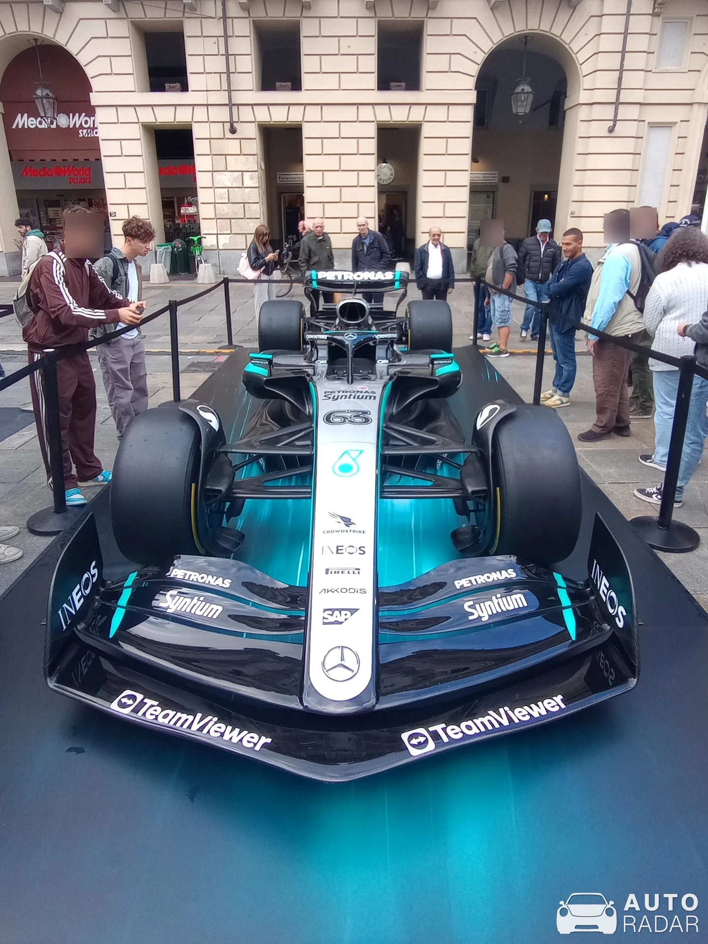 Mercedes W16 spotted in Torino