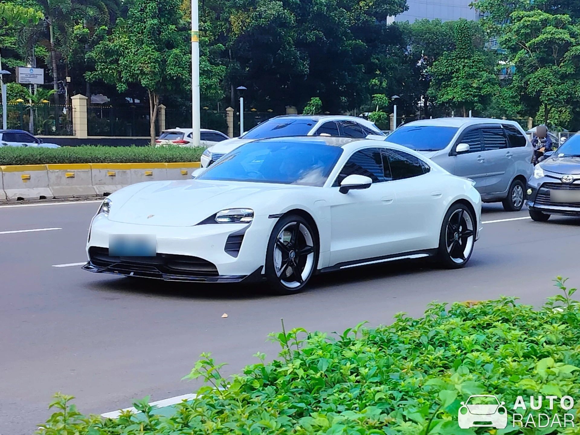 Porsche Taycan GTS spotted in Kota Jakarta Selatan, Indonesia