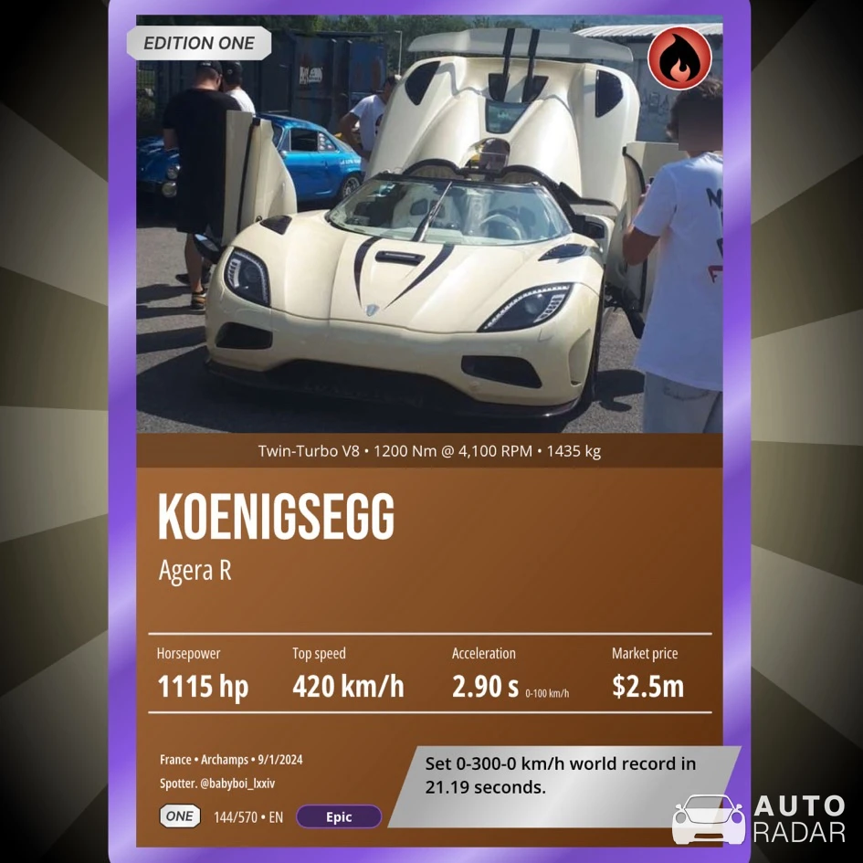 Koenigsegg Agera R spotted in Normandy