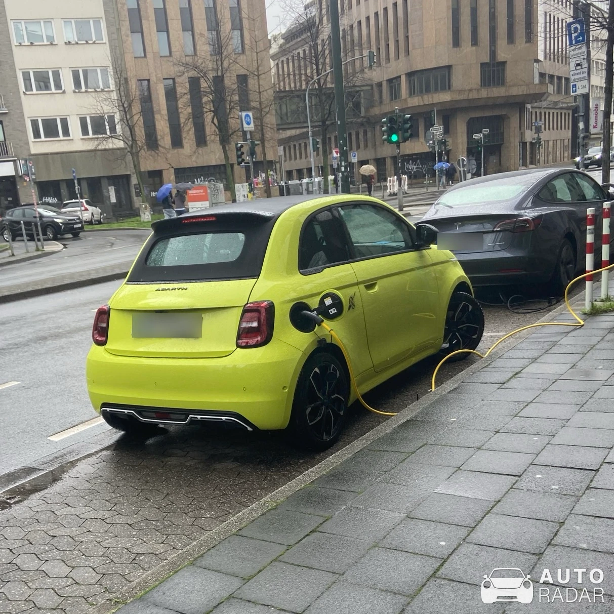 Abarth 500e spotted in Düsseldorf